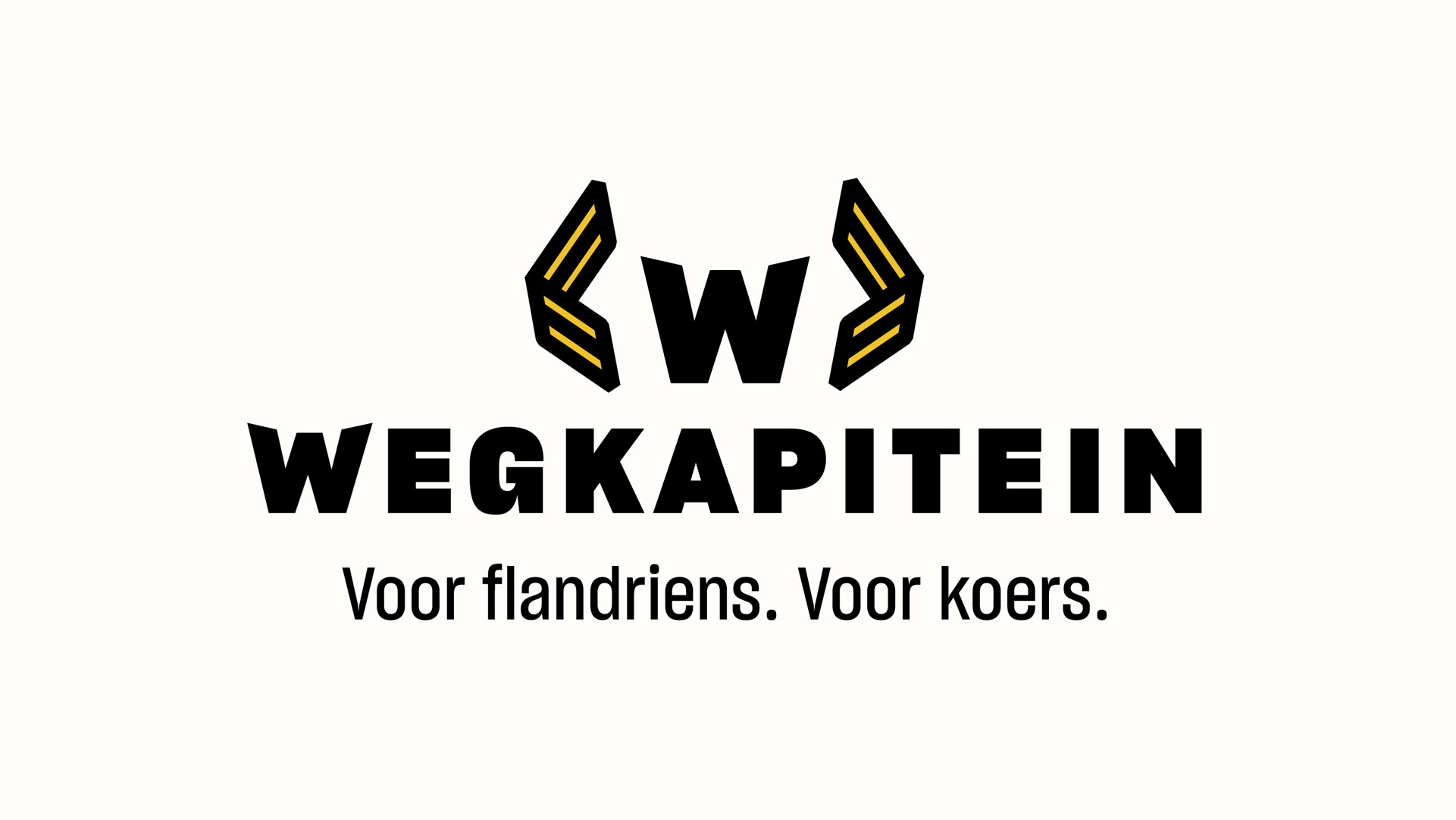 Wegkapitein's logo and wordmark with the baseline underneath